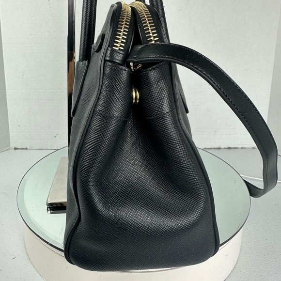 PRADA LEATHER 2-WAY GALLERIA SATCHEL BLK - Picture 6 of 16